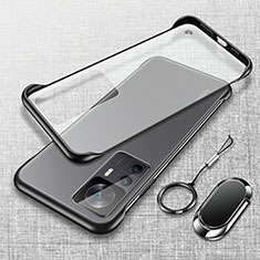 Carcasa Dura Cristal Plastico Funda Rigida Transparente H04 para Xiaomi Mi 12T Pro 5G Negro