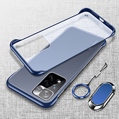 Carcasa Dura Cristal Plastico Funda Rigida Transparente H04 para Xiaomi Poco X4 NFC Azul