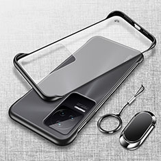 Carcasa Dura Cristal Plastico Funda Rigida Transparente H04 para Xiaomi Redmi K40S 5G Negro
