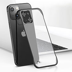 Carcasa Dura Cristal Plastico Funda Rigida Transparente H05 para Apple iPhone 15 Negro