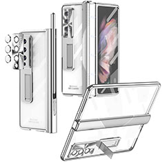 Carcasa Dura Cristal Plastico Funda Rigida Transparente H05 para Samsung Galaxy Z Fold3 5G Plata