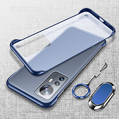 Carcasa Dura Cristal Plastico Funda Rigida Transparente H06 para Xiaomi Mi 12 5G Azul