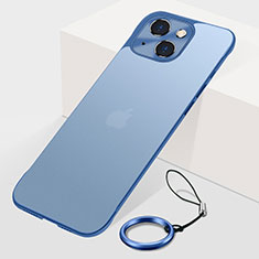 Carcasa Dura Cristal Plastico Funda Rigida Transparente H07 para Apple iPhone 13 Mini Azul