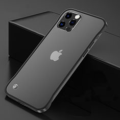 Carcasa Dura Cristal Plastico Funda Rigida Transparente H07 para Apple iPhone 13 Pro Negro