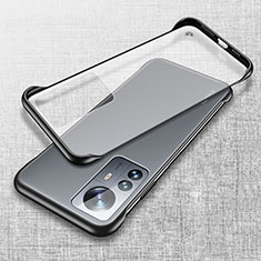 Carcasa Dura Cristal Plastico Funda Rigida Transparente H07 para Xiaomi Mi 12X 5G Negro