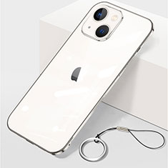 Carcasa Dura Cristal Plastico Funda Rigida Transparente H09 para Apple iPhone 13 Mini Plata