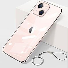Carcasa Dura Cristal Plastico Funda Rigida Transparente H09 para Apple iPhone 15 Oro Rosa