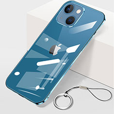 Carcasa Dura Cristal Plastico Funda Rigida Transparente H09 para Apple iPhone 15 Plus Azul
