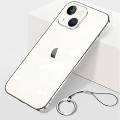 Carcasa Dura Cristal Plastico Funda Rigida Transparente H09 para Apple iPhone 15 Plus Plata