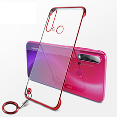Carcasa Dura Cristal Plastico Funda Rigida Transparente K01 para Huawei Nova 5i Rojo