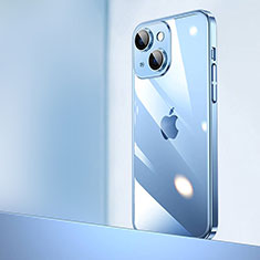 Carcasa Dura Cristal Plastico Funda Rigida Transparente QC2 para Apple iPhone 15 Plus Azul