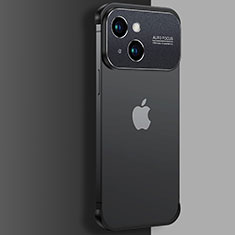 Carcasa Dura Cristal Plastico Funda Rigida Transparente QC3 para Apple iPhone 13 Negro