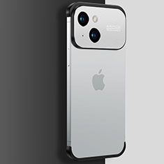 Carcasa Dura Cristal Plastico Funda Rigida Transparente QC3 para Apple iPhone 13 Plata