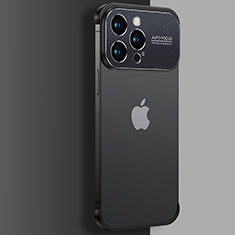 Carcasa Dura Cristal Plastico Funda Rigida Transparente QC3 para Apple iPhone 14 Pro Max Negro