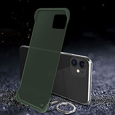 Carcasa Dura Cristal Plastico Funda Rigida Transparente S01 para Apple iPhone 11 Verde