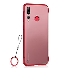 Carcasa Dura Cristal Plastico Funda Rigida Transparente S01 para Huawei Honor 20 Lite Rojo