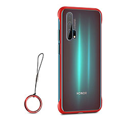 Carcasa Dura Cristal Plastico Funda Rigida Transparente S01 para Huawei Honor 20 Pro Rojo