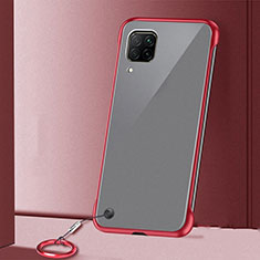 Carcasa Dura Cristal Plastico Funda Rigida Transparente S01 para Huawei Nova 6 SE Rojo