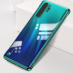 Carcasa Dura Cristal Plastico Funda Rigida Transparente S01 para Huawei P30 Pro New Edition Verde