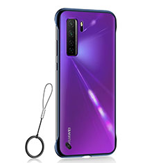 Carcasa Dura Cristal Plastico Funda Rigida Transparente S01 para Huawei P40 Lite 5G Azul