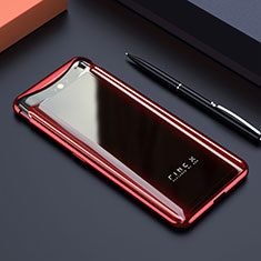 Carcasa Dura Cristal Plastico Funda Rigida Transparente S01 para Oppo Find X Super Flash Edition Rojo