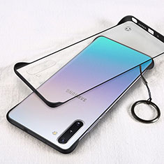 Carcasa Dura Cristal Plastico Funda Rigida Transparente S01 para Samsung Galaxy Note 10 Negro