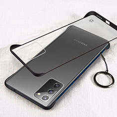 Carcasa Dura Cristal Plastico Funda Rigida Transparente S01 para Samsung Galaxy Note 20 5G Negro