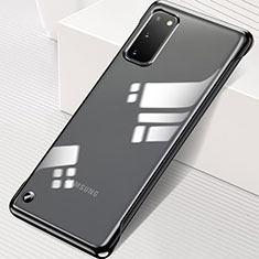 Carcasa Dura Cristal Plastico Funda Rigida Transparente S01 para Samsung Galaxy S20 Negro