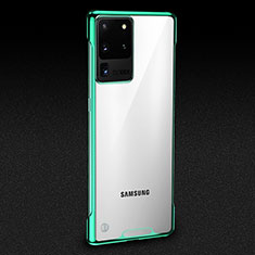 Carcasa Dura Cristal Plastico Funda Rigida Transparente S01 para Samsung Galaxy S20 Ultra 5G Verde