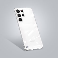 Carcasa Dura Cristal Plastico Funda Rigida Transparente S01 para Samsung Galaxy S23 Ultra 5G Plata