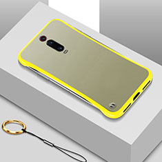 Carcasa Dura Cristal Plastico Funda Rigida Transparente S01 para Xiaomi Mi 9T Pro Amarillo