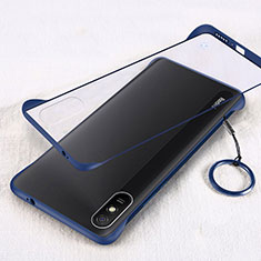 Carcasa Dura Cristal Plastico Funda Rigida Transparente S01 para Xiaomi Redmi 9A Azul