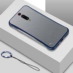 Carcasa Dura Cristal Plastico Funda Rigida Transparente S01 para Xiaomi Redmi K20 Azul