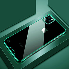 Carcasa Dura Cristal Plastico Funda Rigida Transparente S02 para Apple iPhone 11 Pro Max Verde