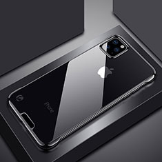 Carcasa Dura Cristal Plastico Funda Rigida Transparente S02 para Apple iPhone 11 Pro Negro