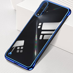 Carcasa Dura Cristal Plastico Funda Rigida Transparente S02 para Huawei Nova 5 Pro Azul