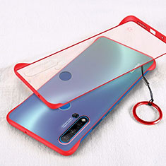 Carcasa Dura Cristal Plastico Funda Rigida Transparente S02 para Huawei Nova 5i Rojo