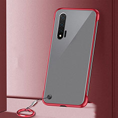Carcasa Dura Cristal Plastico Funda Rigida Transparente S02 para Huawei Nova 6 5G Rojo
