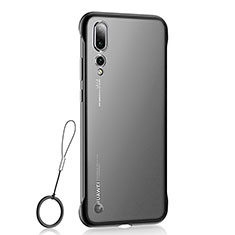 Carcasa Dura Cristal Plastico Funda Rigida Transparente S02 para Huawei P20 Pro Negro