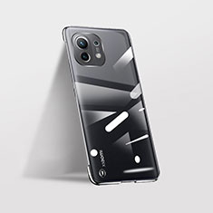 Carcasa Dura Cristal Plastico Funda Rigida Transparente S02 para Xiaomi Mi 11 5G Negro