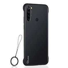 Carcasa Dura Cristal Plastico Funda Rigida Transparente S02 para Xiaomi Redmi Note 8 Negro