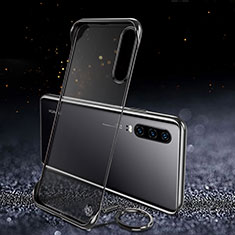 Carcasa Dura Cristal Plastico Funda Rigida Transparente S03 para Huawei P30 Negro