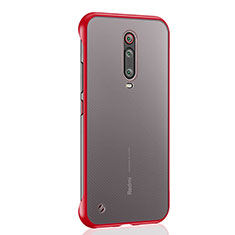 Carcasa Dura Cristal Plastico Funda Rigida Transparente S03 para Xiaomi Mi 9T Rojo