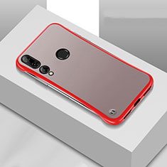 Carcasa Dura Cristal Plastico Funda Rigida Transparente S04 para Huawei Honor 20 Lite Rojo