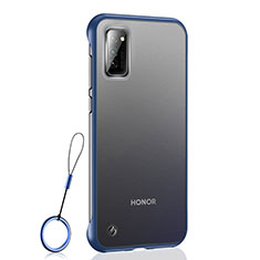 Carcasa Dura Cristal Plastico Funda Rigida Transparente S04 para Huawei Honor V30 5G Azul