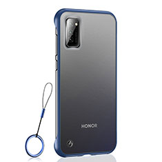 Carcasa Dura Cristal Plastico Funda Rigida Transparente S04 para Huawei Honor V30 Pro 5G Azul