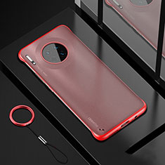 Carcasa Dura Cristal Plastico Funda Rigida Transparente S04 para Huawei Mate 30 5G Rojo