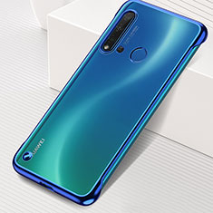 Carcasa Dura Cristal Plastico Funda Rigida Transparente S04 para Huawei P20 Lite (2019) Azul