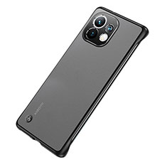 Carcasa Dura Cristal Plastico Funda Rigida Transparente S04 para Xiaomi Mi 11 Lite 5G Negro