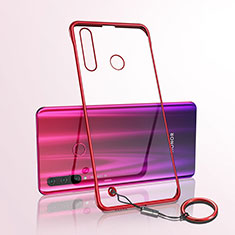 Carcasa Dura Cristal Plastico Funda Rigida Transparente S05 para Huawei Honor 20 Lite Rojo
